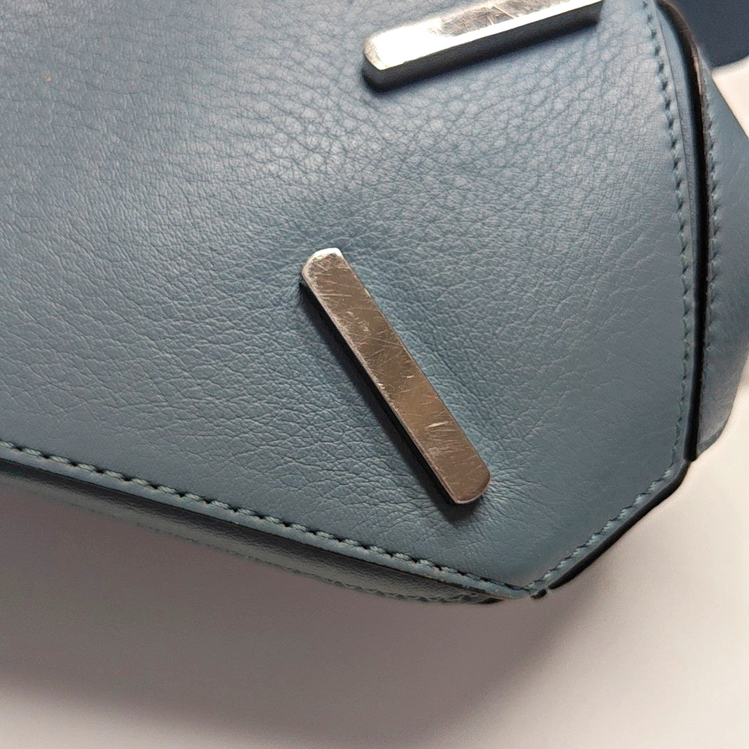 Authenticated pre-owned  Puzzle Small Calfskin Blue - Shoulder Bag at Looply