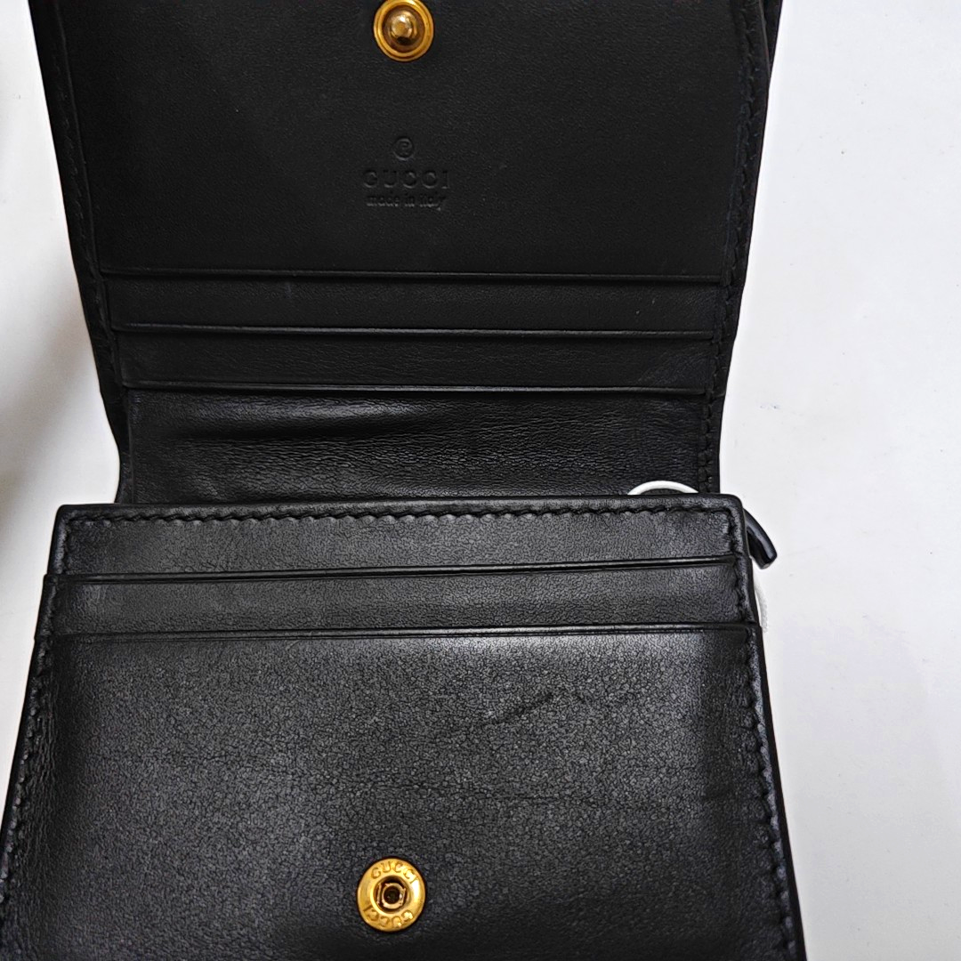 Authenticated pre-owned  GG Marmont Calfskin Black Wallet - Wallet at Looply