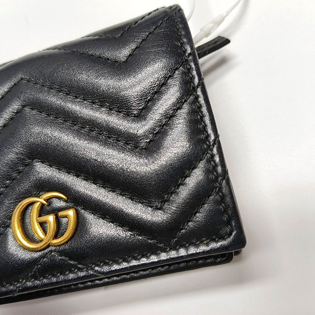 Authenticated pre-owned  GG Marmont Calfskin Black Wallet - Wallet at Looply