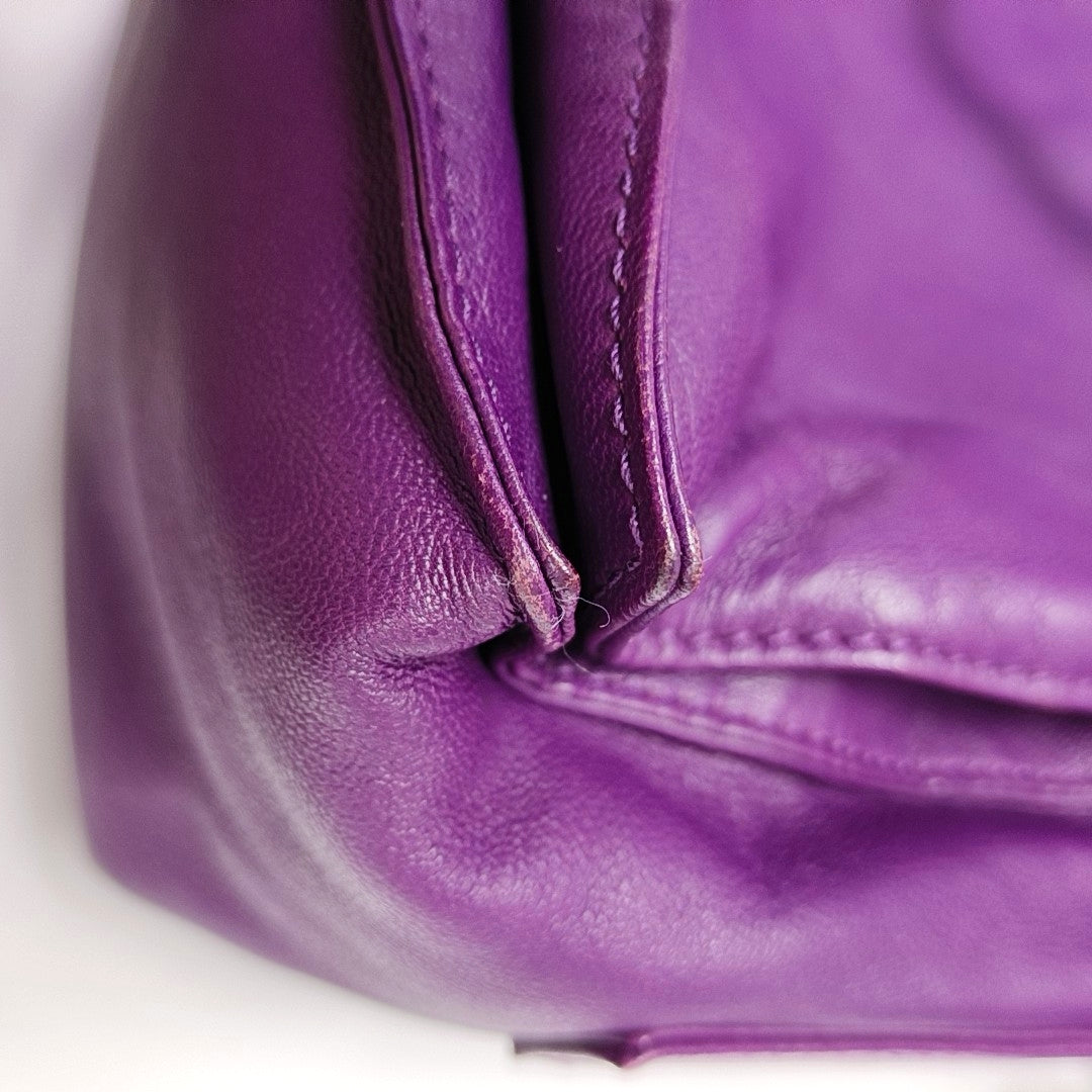 Authenticated pre-owned  Flamenco Lambskin Purple - Crossbody Bag at Looply