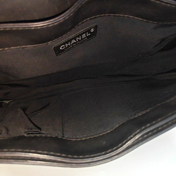 BOY CHANEL Large Quilted Calfskin Black