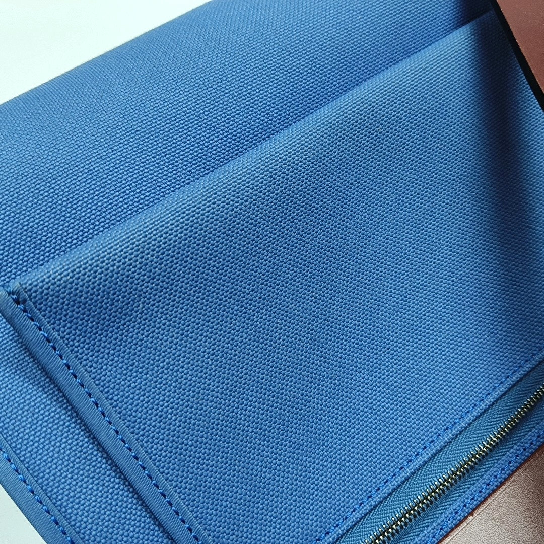 Authenticated pre-owned  Herbag 31 Canvas Blue - Shoulder Bag at Looply