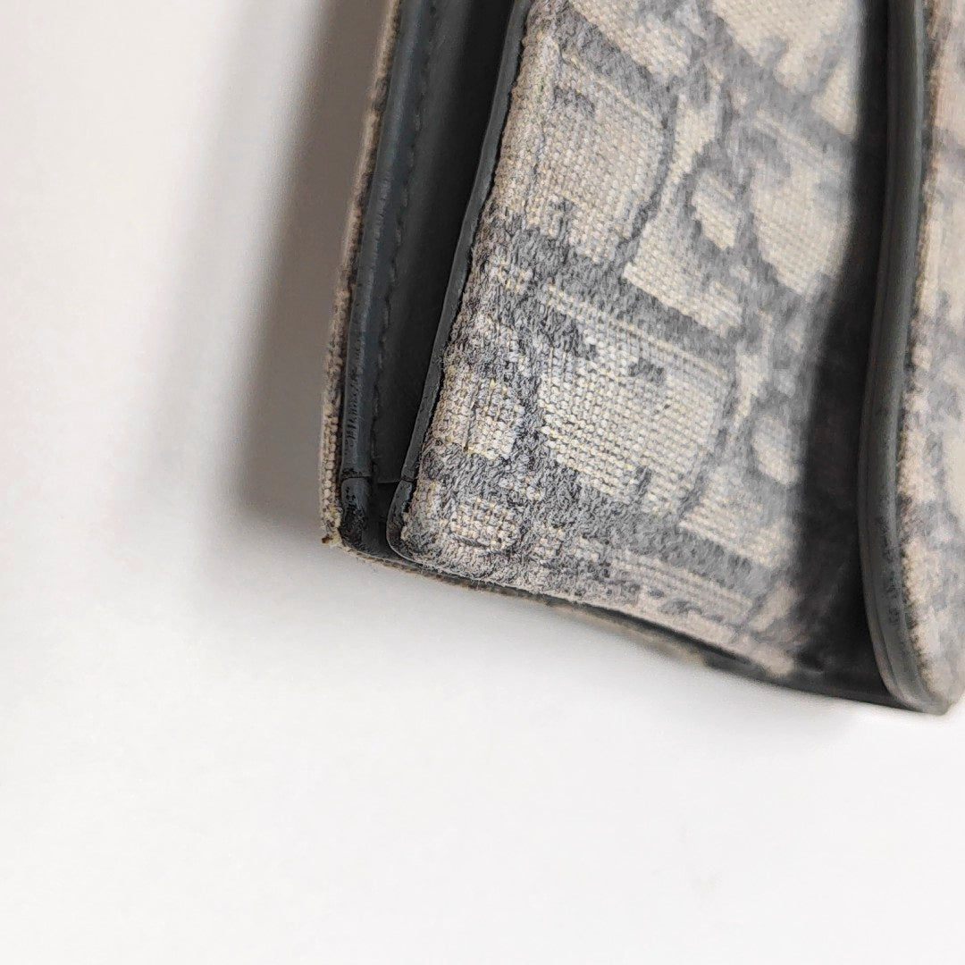Authenticated pre-owned  Saddle Oblique Canvas Gray Card Holder - Card Holder at Looply