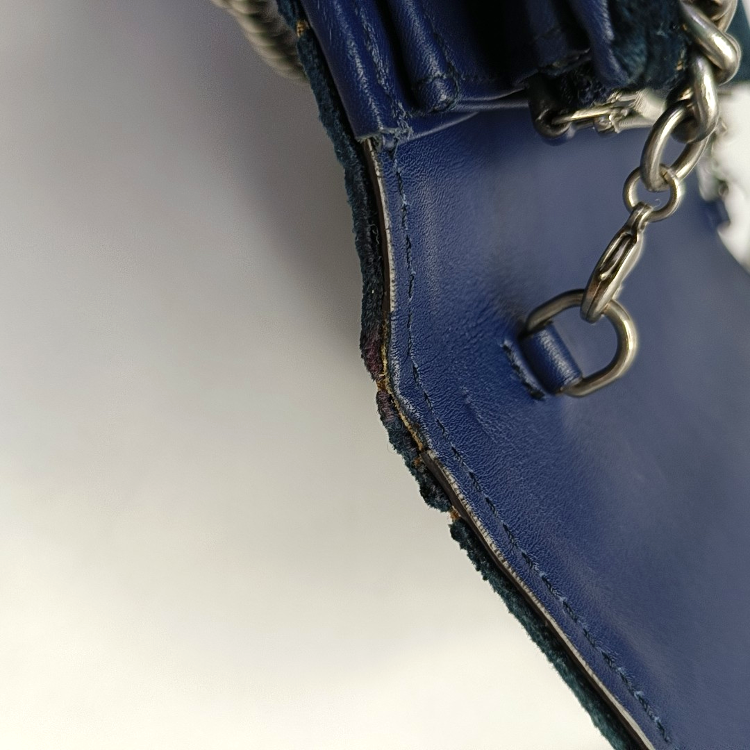 Authenticated pre-owned  Dionysus Super Mini Monogram Velvet Blue - Crossbody Bag at Looply