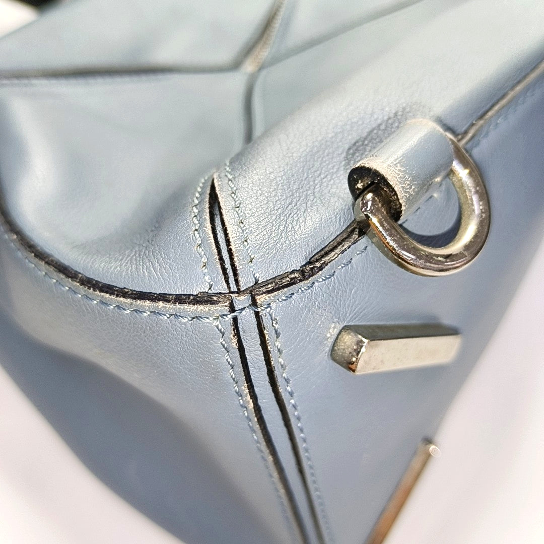 Authenticated pre-owned  Puzzle Small Calfskin Blue - Shoulder Bag at Looply