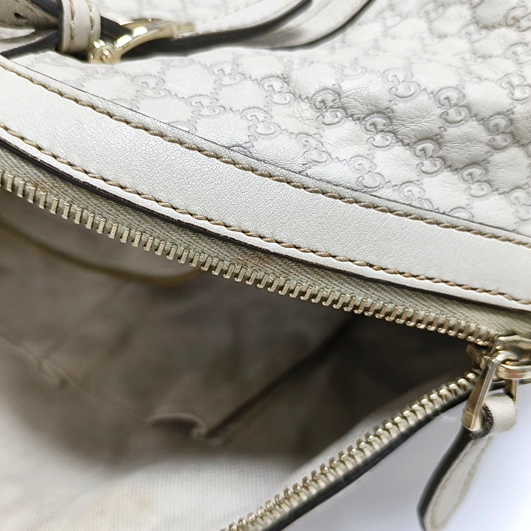 Authenticated pre-owned  Microguccissima Calfskin White - Shoulder Bag at Looply