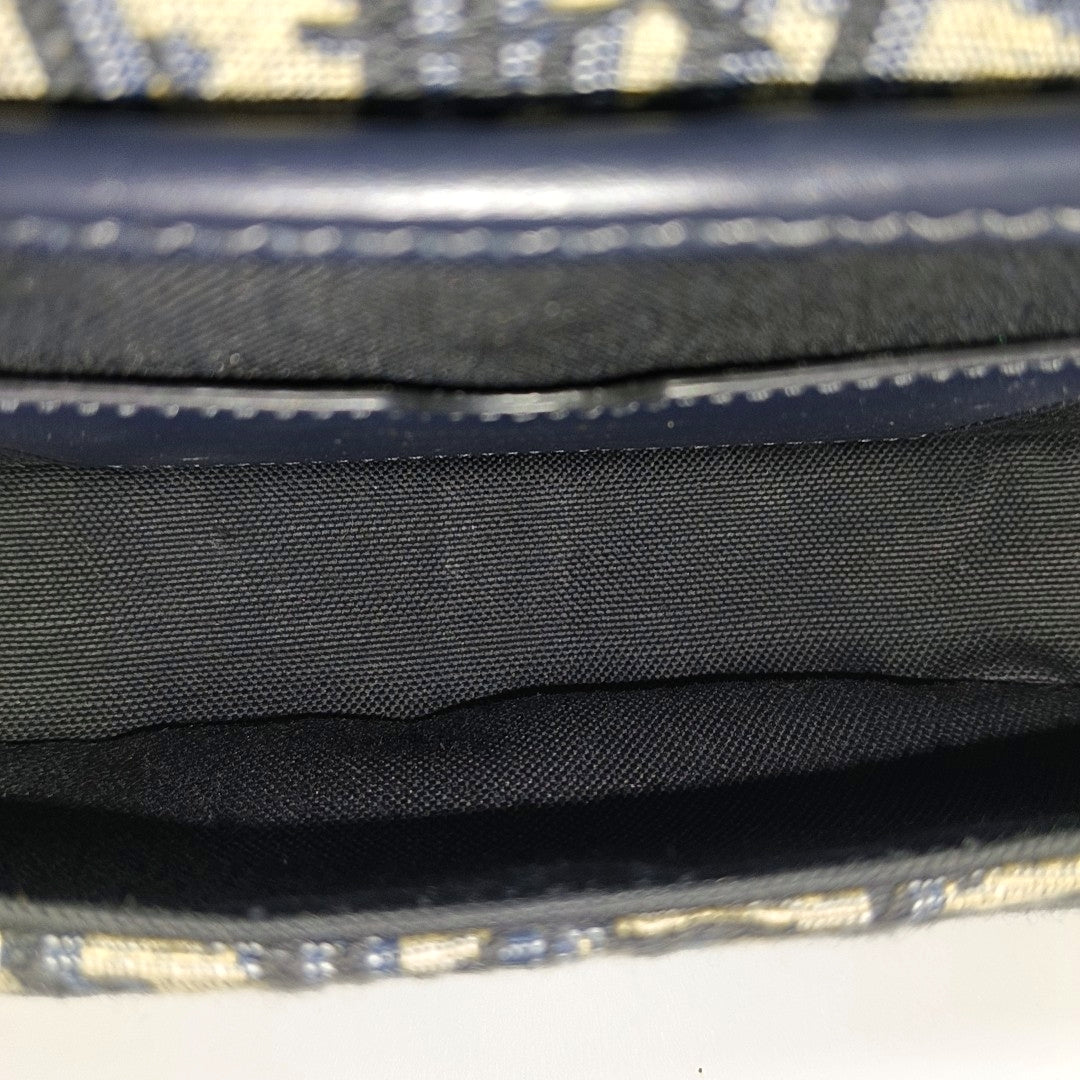 Bobby East-West Medium Oblique Canvas Blue