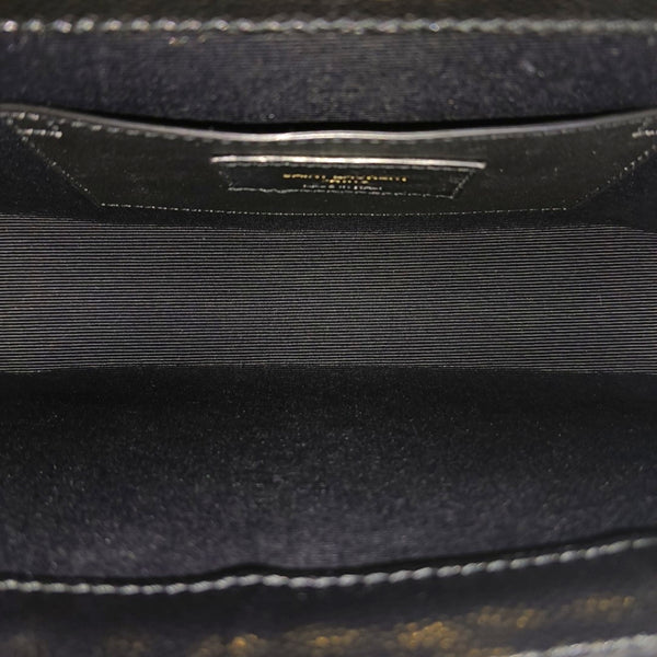 ENVELOPE Small Chevron Calfskin Black