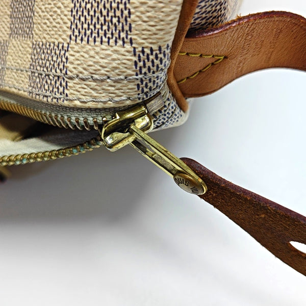 Authenticated pre-owned  Speedy 30 Damier Azur Coated Canvas White - Top Handle Bag at Looply
