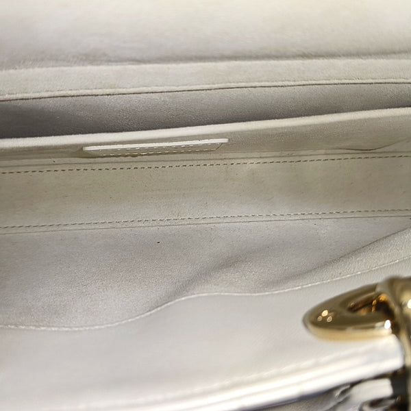 Lady D-Joy Medium Cannage Lambskin White