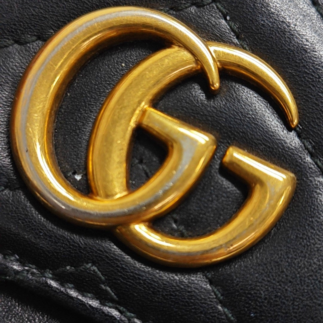 Authenticated pre-owned  GG Marmont Calfskin Black Wallet - Wallet at Looply