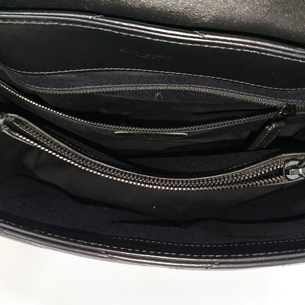 LOULOU Medium Chevron Calfskin Black