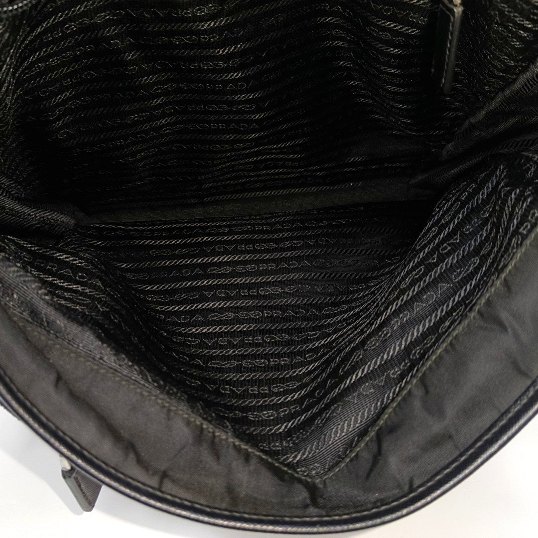 Nylon Shoulder Bag Black