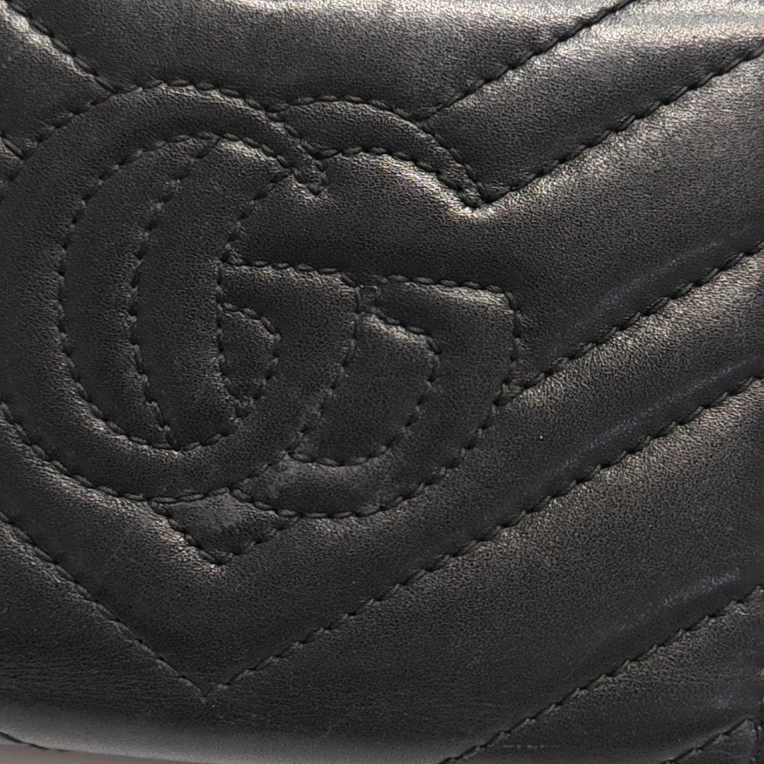 Authenticated pre-owned  GG Marmont Calfskin Black Wallet - Wallet at Looply