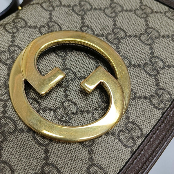 Authenticated pre-owned  Blondie Monogram Coated Canvas Brown - Crossbody Bag at Looply