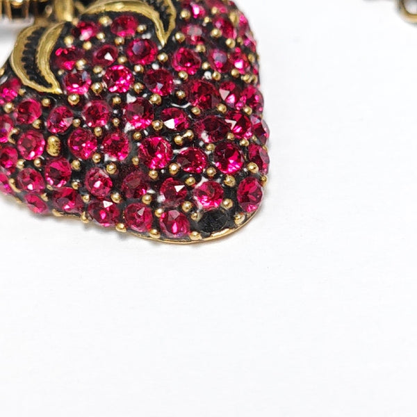 Authenticated pre-owned  Interlocking G Gold-tone Metal Synthetic Crystal Necklace - Necklace at Looply