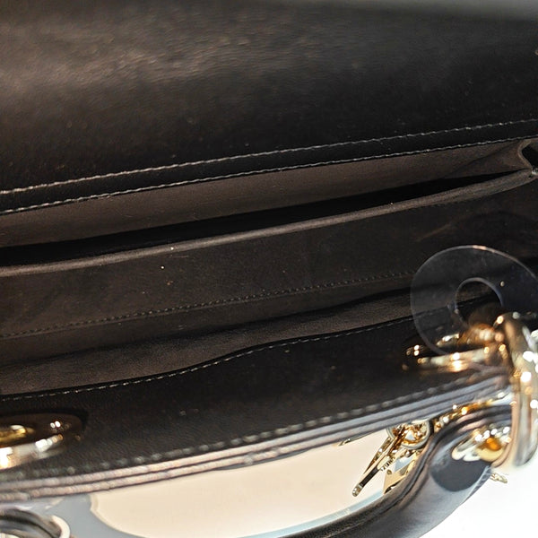 Lady D-Joy Medium Cannage Lambskin Black
