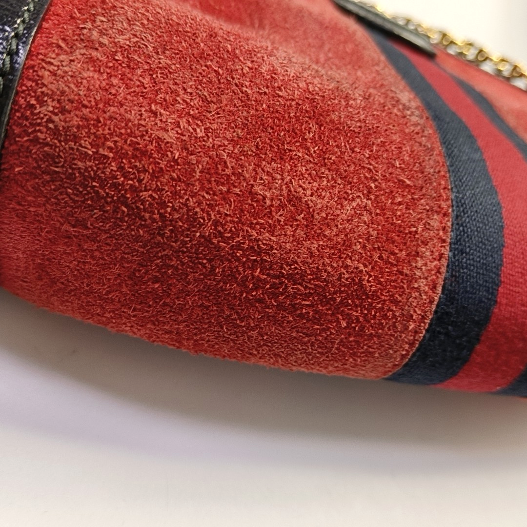 Authenticated pre-owned  Ophidia Small Monogram Suede Red - Shoulder Bag at Looply