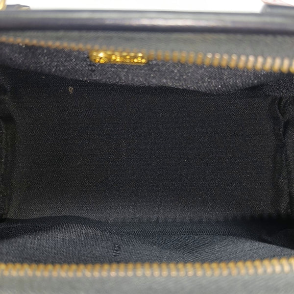Coated Canvas Top Handle Bag Brown