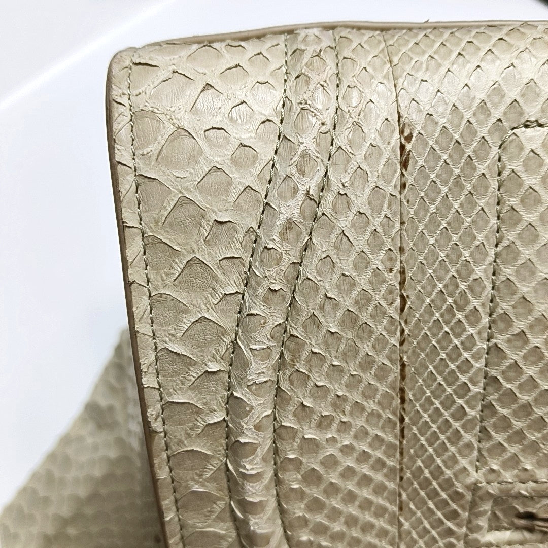 Authenticated pre-owned  Phantom Medium Python Beige - Top Handle Bag at Looply