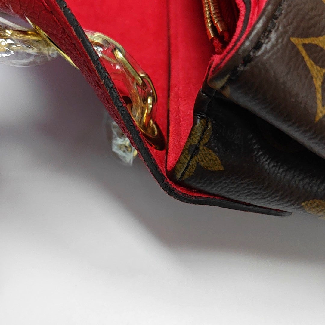 Authenticated pre-owned  Pallas Monogram Coated Canvas Brown - Shoulder Bag at Looply
