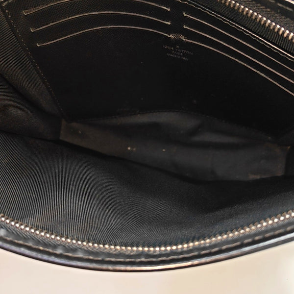 Pochette Voyag MM Monogram Coated Canvas Black