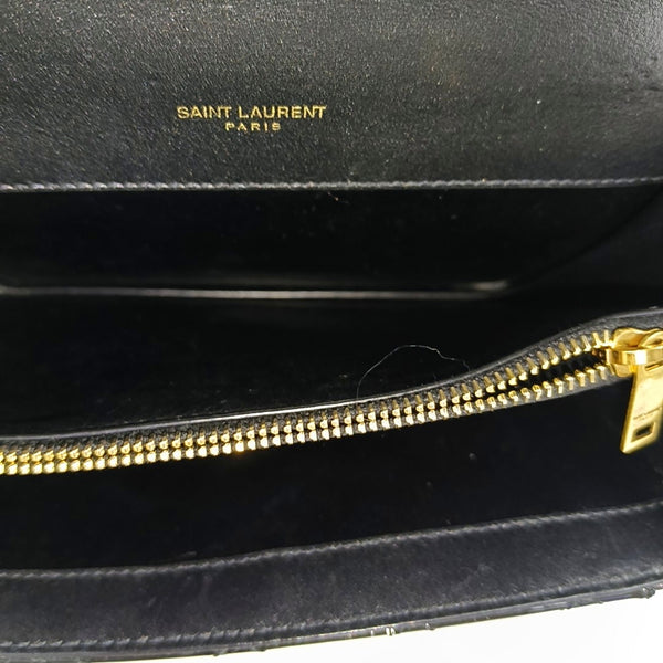GABY Quilted Patent Leather Black
