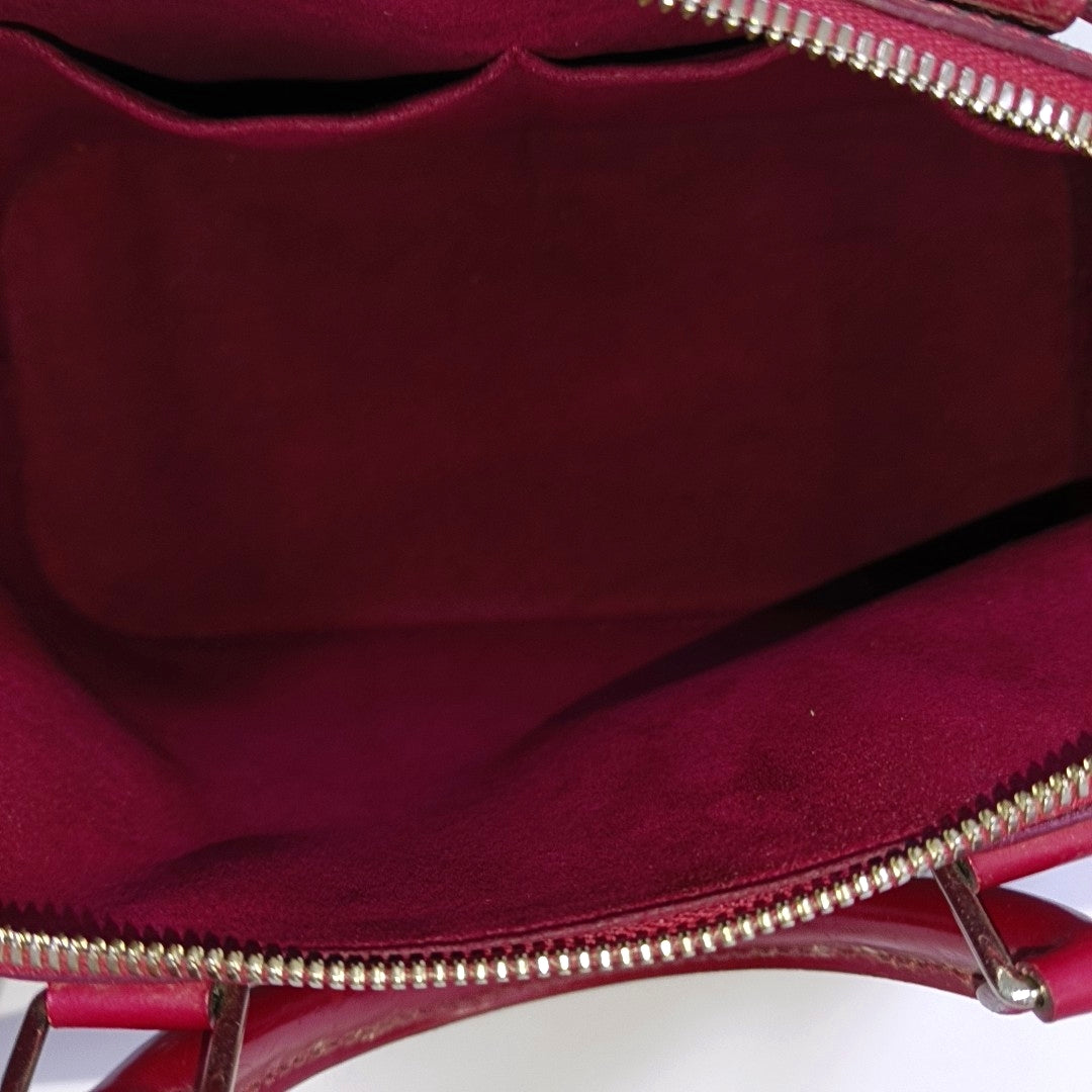 Authenticated pre-owned  Alma PM Epi Burgundy - Top Handle Bag at Looply