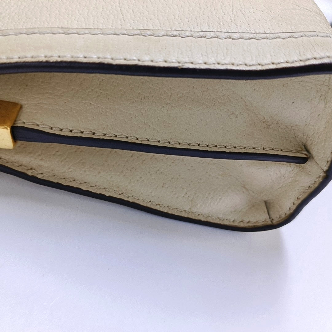 Authenticated pre-owned  Ophidia Small Calfskin White - Shoulder Bag at Looply