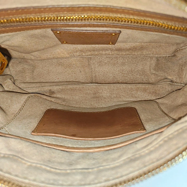 Calfskin Shoulder Bag Brown