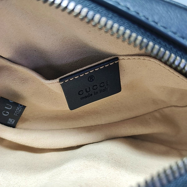 Authenticated pre-owned  GG Marmont Calfskin Black - Belt Bag at Looply