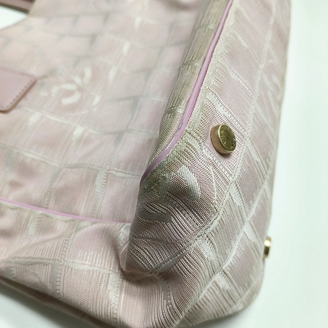 Authenticated pre-owned  Travel Line Nylon Pink - Top Handle Bag at Looply
