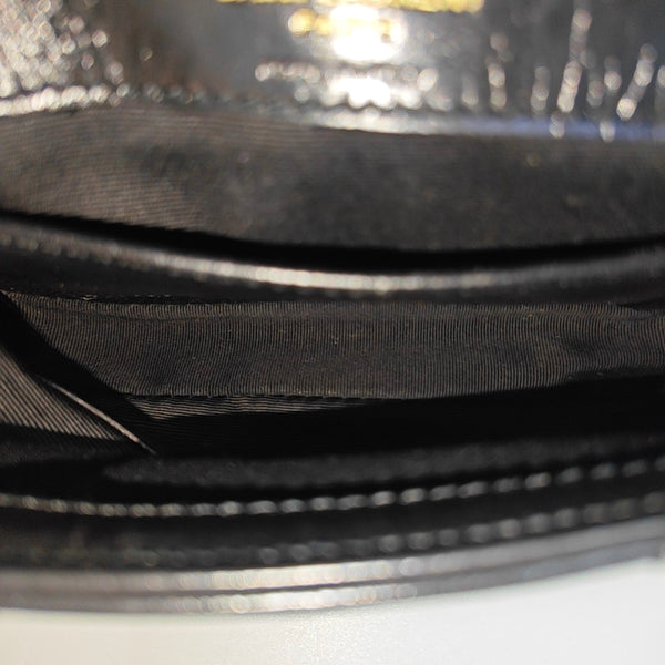 ENVELOPE Small Chevron Calfskin Black