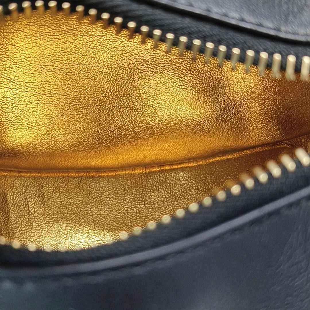 Calfskin Top Handle Bag Black