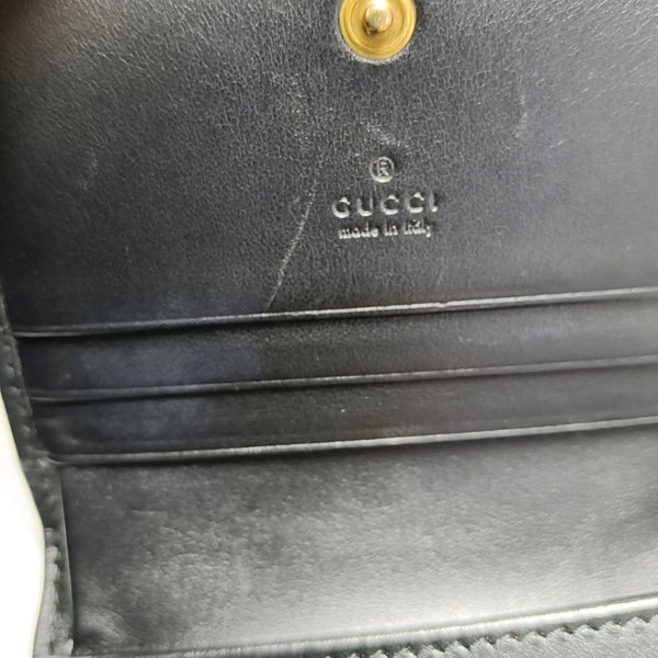 Authenticated pre-owned  GG Marmont Calfskin Black Wallet - Wallet at Looply