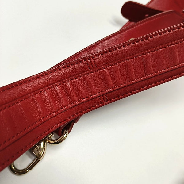 Authenticated pre-owned  Lady Dior Lambskin Red - Shoulder Bag at Looply
