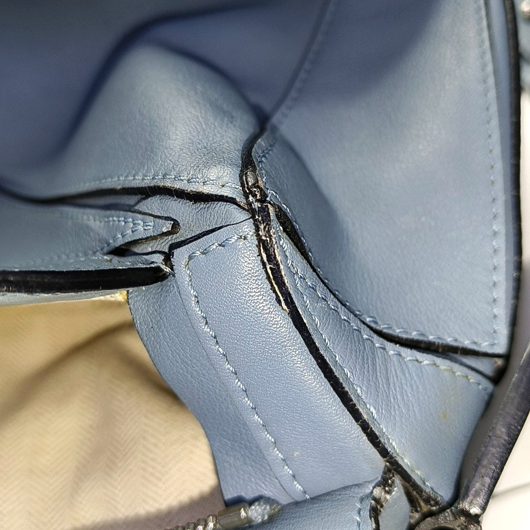 Authenticated pre-owned  Puzzle Small Calfskin Blue - Shoulder Bag at Looply