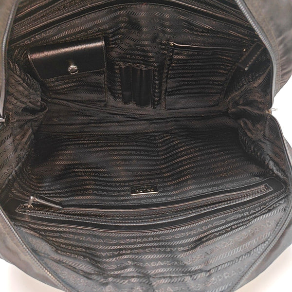 Nylon Top Handle Bag Black