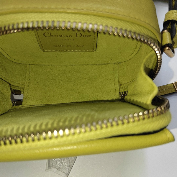 Authenticated pre-owned  Saddle Mini Lambskin Yellow - Shoulder Bag at Looply