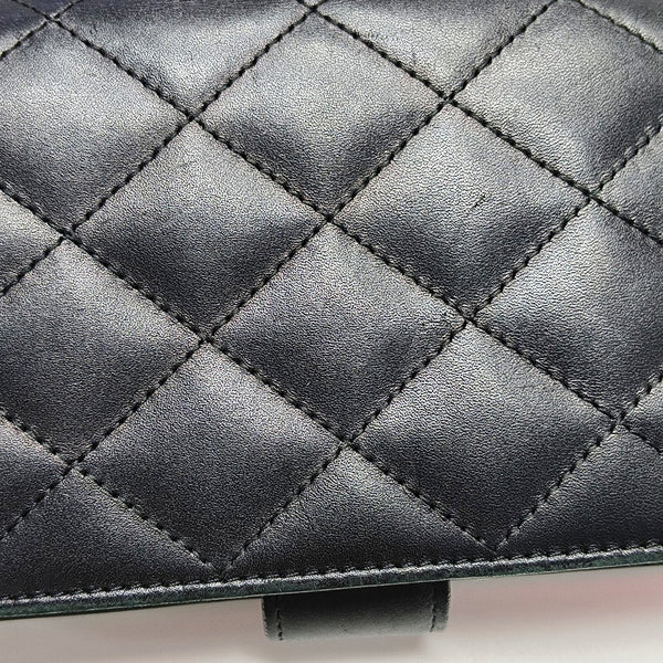 Authenticated pre-owned  Cambon Quilted Calfskin Black Wallet - Wallet at Looply