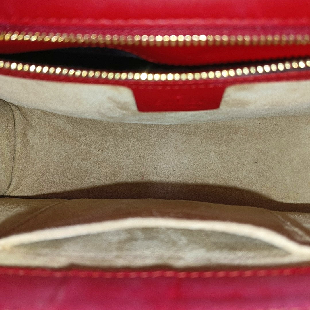 Authenticated pre-owned  Sylvie Small Calfskin Red - Shoulder Bag at Looply