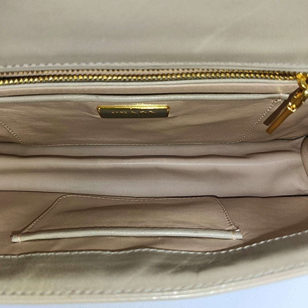 Lambskin Shoulder Bag Beige