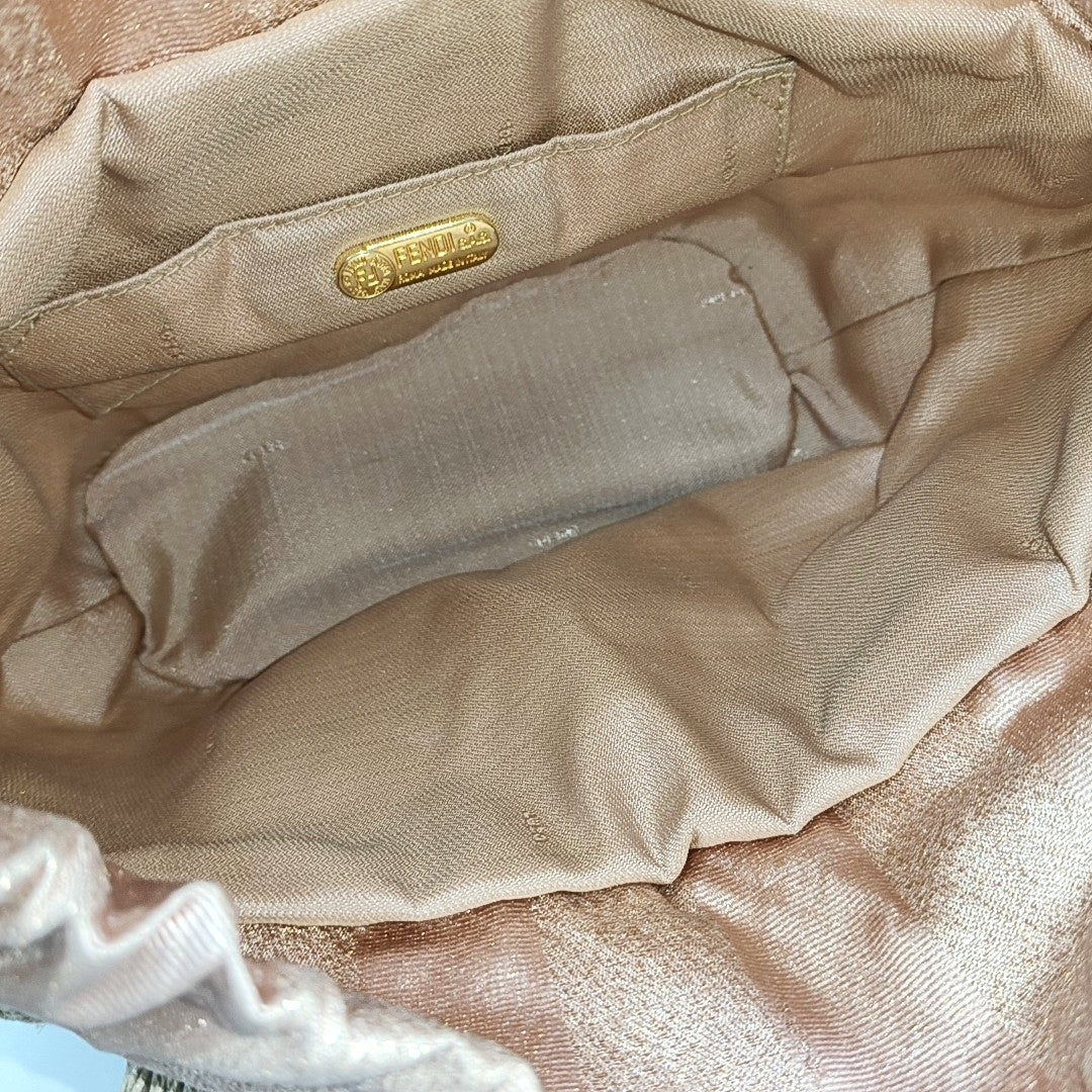 Fabric Top Handle Bag Pink