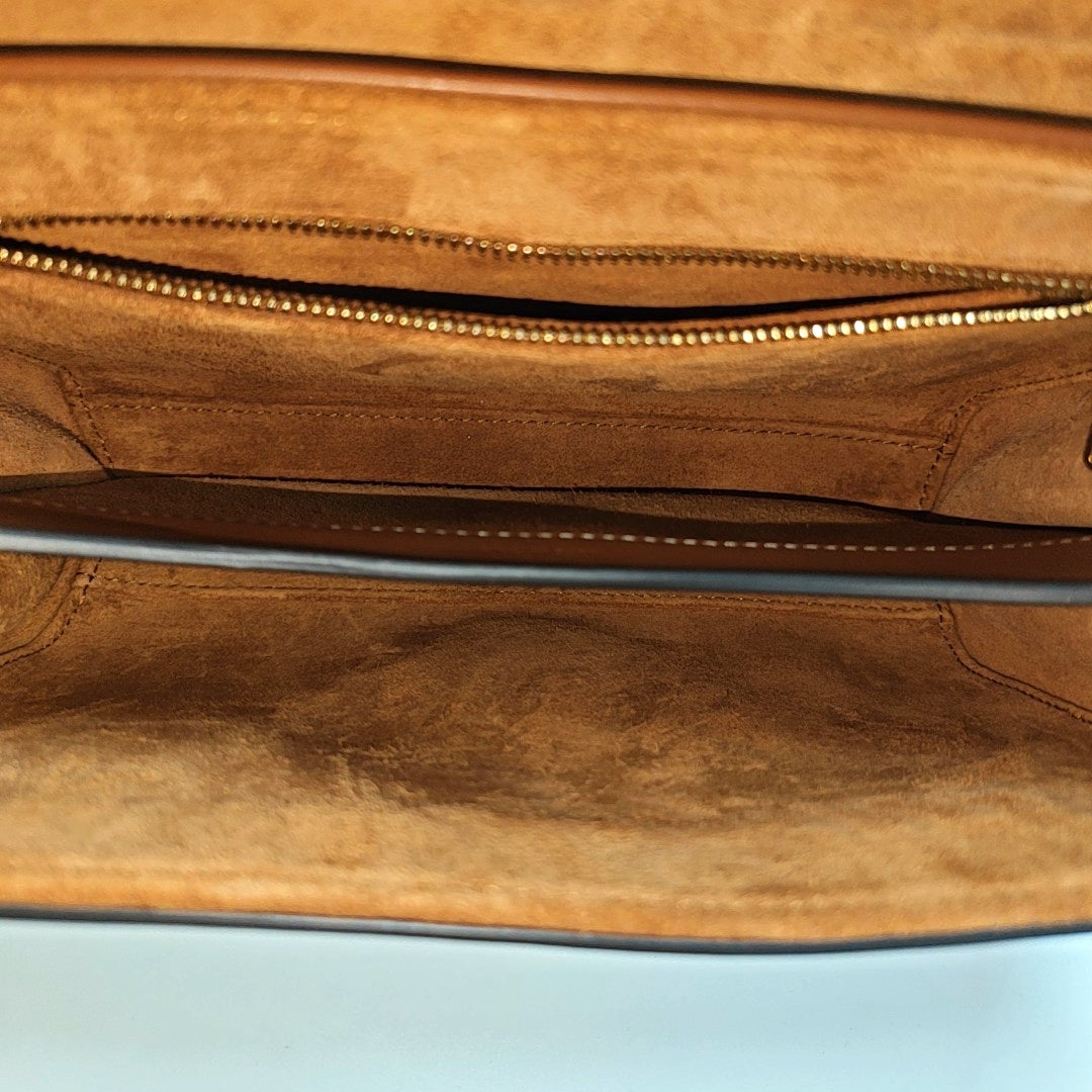 Authenticated pre-owned  16 Small Calfskin Brown - Shoulder Bag at Looply