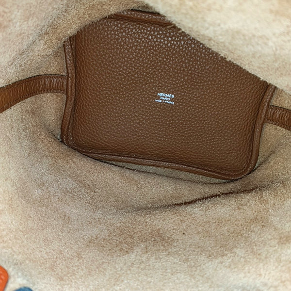 Authenticated pre-owned  Picotin Lock 18 Clemence Brown - Top Handle Bag at Looply