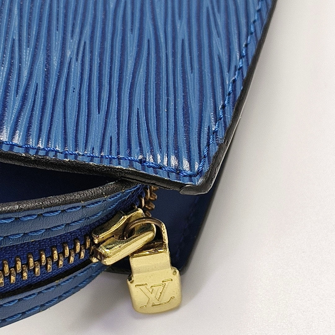 Authenticated pre-owned  Saint Jacques PM Epi Blue - Top Handle Bag at Looply