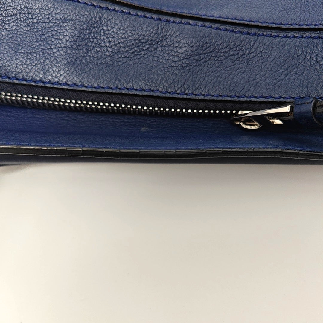 Authenticated pre-owned  Puzzle Small Calfskin Blue - Shoulder Bag at Looply
