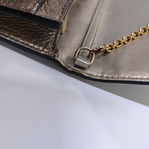 Authenticated pre-owned  Lady Dior Lambskin Silver - Crossbody Bag at Looply