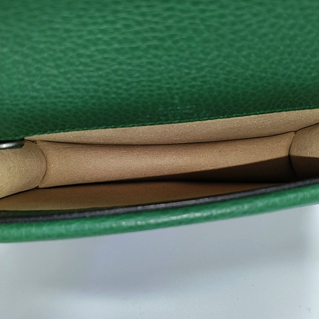 Authenticated pre-owned  Dionysus Super Mini Calfskin Green - Shoulder Bag at Looply