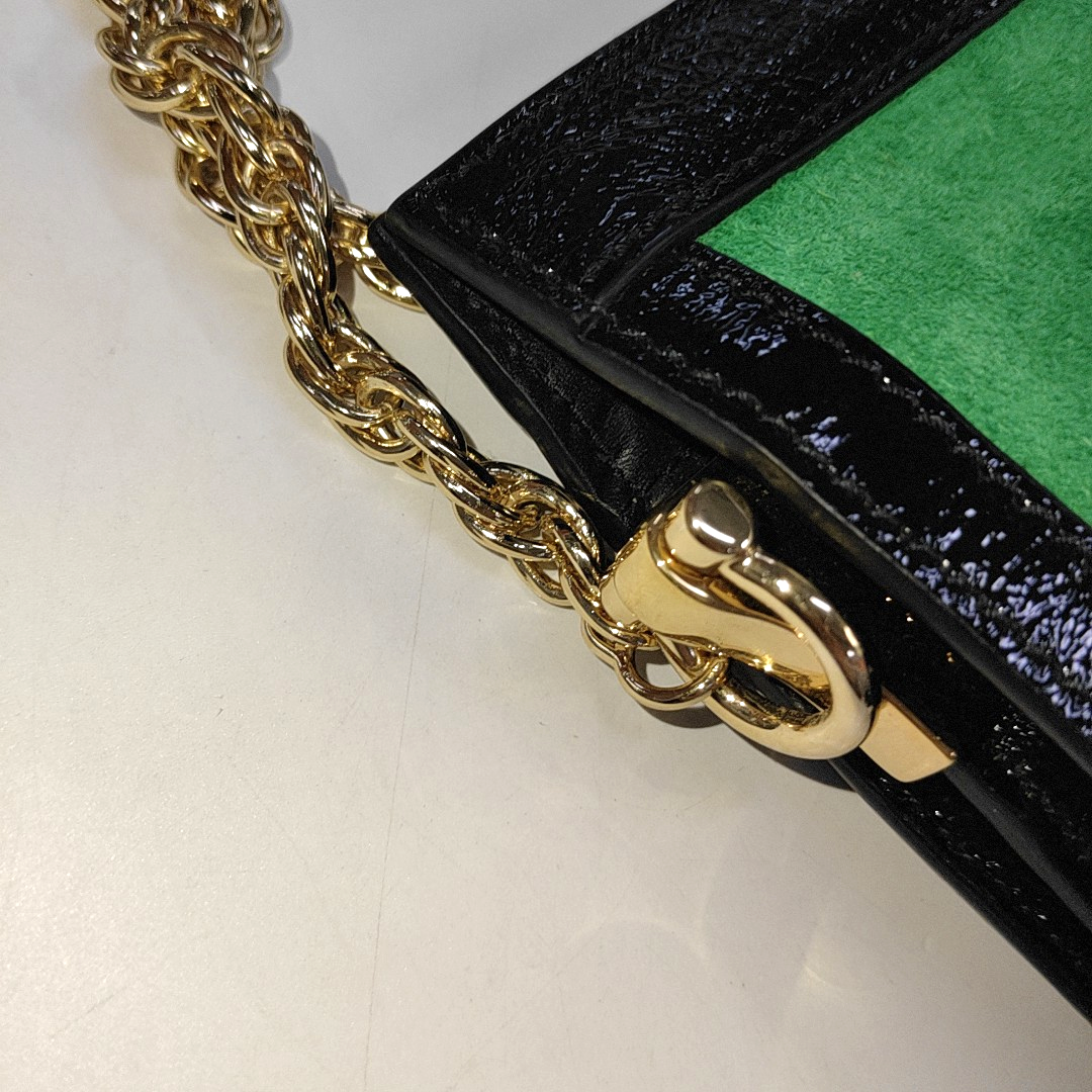 Authenticated pre-owned  Ophidia Small Suede Green - Handbags at Looply
